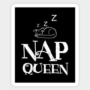 Funny Nap Queen Cat Lover Kitten Owner Magnet